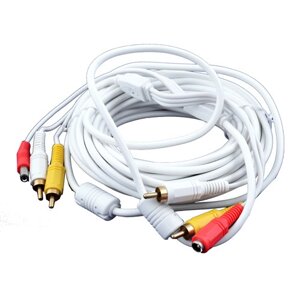 Кабель 2RCA + DC 15 м