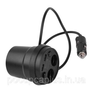 Розгалужувач прикурювача 12 / 24V (на 2 виходи + USB) KONNWEI