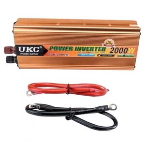 Перетворювач автомобільної напруги power inverter DC/AC авто інвертор UKC SSK-2000W 2000 Вт 12-220В