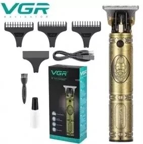 Акумуляторна машинка-триммер для стрижки волосся, бороди, вусів VGR V-085