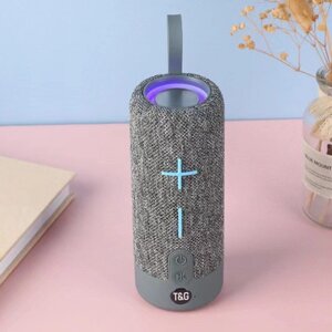 Bluetooth-колонка TG619C з RGB ПІДСВІЧУВАННЯМ, speakerphone, радіо, grey