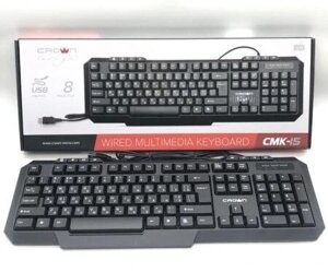 Клавіатура дротова Crown CMK-15 USB BLACK