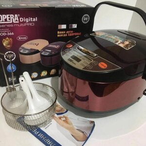 Мультиварка Opera Digital OD-366, 6 літрів, 1500W, 12 програм з фритюрницею