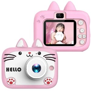 Дитячий цифровий фотоапарат X900 Cat pink