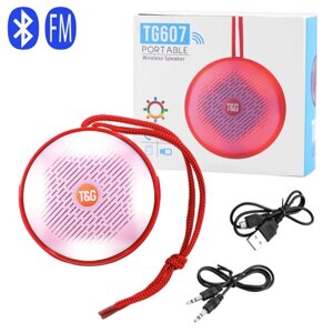 Bluetooth-колонка TG607, speakerphone, радіо, red