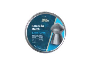 Кулі H&N Baracuda Match 5.52 мм, 1.37г, 200 шт. від німецького виробника