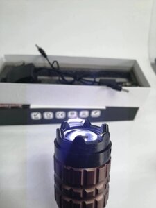 Многофункциональный электрошокер фонарь отпугиватель Police 258000KV BL-X5 шокер с тремя режимами света, зумом