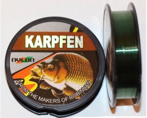 Леска Karpfen 100 м, колір - зелений, Ø 0,18 мм (4,55) kg