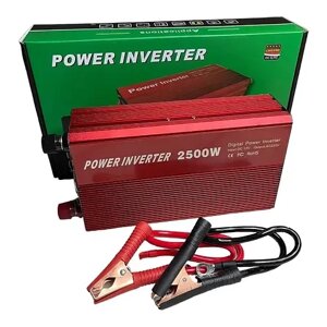 Перетворювач (інвертор) напруги Power Inverter Red 12 V на 220 V 2500 W. Автомобільний інвертор