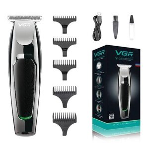 Машинка (тример) для стриження волосся й бороди VGR V-030, Professional, 5 насадок, ст. акум.