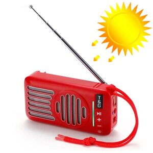 Портативна колонка TG368 5W із сонячною батареєю speakerphone, радіо red