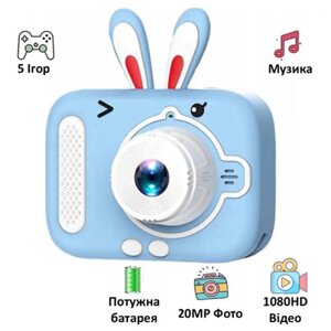 Дитячий фотоапарат X900 Rabbit, blue