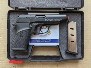 Стартовий пістолет SUR 2608 black (Walther PP), сигнально-шумовий пістолет із додатковим магазином