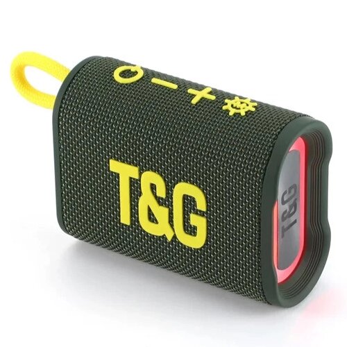 Портативна Bluetooth-колонка TG396 5W з RGB-підсвіткою speakerphone, радіо green від компанії Інтернет магазин "ВАШ БАЗАР" - потрібні і оригінальні товари! - фото 1