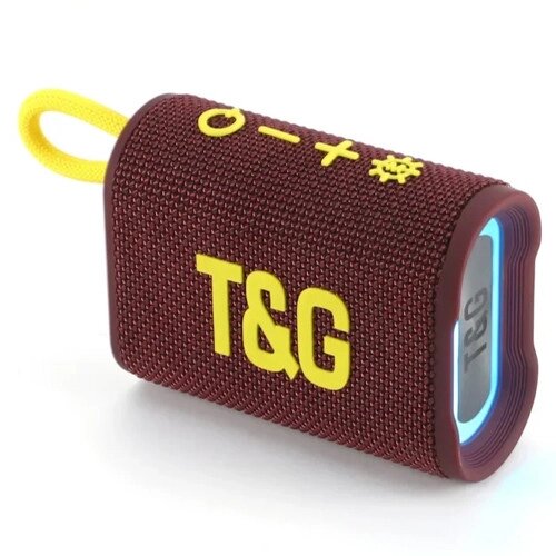 Портативна Bluetooth-колонка TG396 5W з RGB-підсвіткою speakerphone, радіо, maroon від компанії Інтернет магазин "ВАШ БАЗАР" - потрібні і оригінальні товари! - фото 1