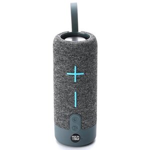 Портативна колонка TG619C з підсвіткою функцією speakerphone, радіо grey