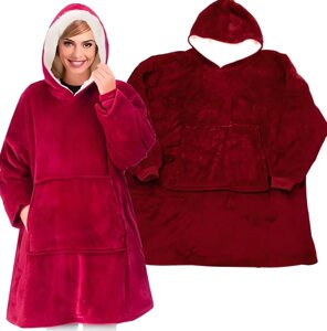 Толстовка худі оверсайз халат з капюшоном Huggle Hoodie одностороння