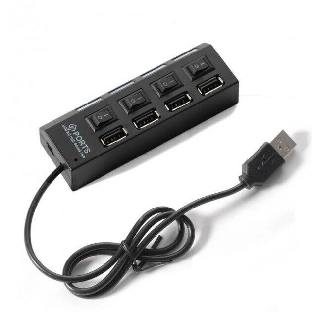 USB концентратор 4 Port USB Hub від компанії Інтернет магазин "ВАШ БАЗАР" - потрібні і оригінальні товари! - фото 1