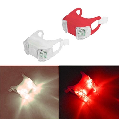 Велофонарь HJ-009 Ultra brite, 2-LED (white+red), 2xCR2032 від компанії Інтернет магазин "ВАШ БАЗАР" - потрібні і оригінальні товари! - фото 1