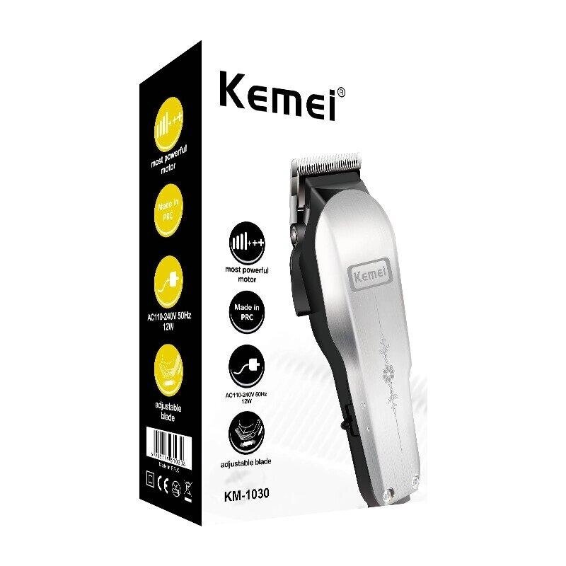 Вібраційна професійна машинка для стриження волосся Kemei Km-1030 від компанії Інтернет магазин "ВАШ БАЗАР" - потрібні і оригінальні товари! - фото 1