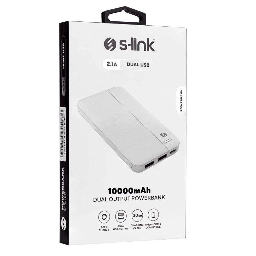 Зовнішній акумулятор Power Bank S-Link 10000 mAh від компанії Інтернет магазин "ВАШ БАЗАР" - потрібні і оригінальні товари! - фото 1