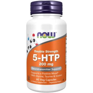 Амінокислота 5-гідрокситрипфан NOW 5-HTP 200 mg 60 капсул