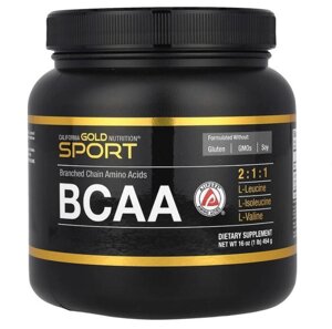 Амінокислоти BCAA California Gold Nutrition BCAA AjiPure 454 грам