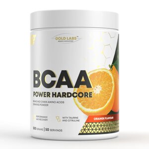 Амінокислоти Gold Labs BCAA Power Hardcore+Taurine 500 грамм Смак : Orange