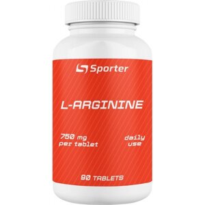 Аргінін sporter L-arginine 750 мг 90 таблеток