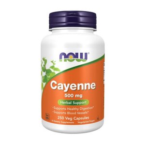 Біодобавка NOW Foods Cayenne 500 mg 250 veg caps