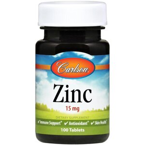 Цинк Carlson ZINC 15 mg 100 таблеток