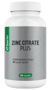 Цинк Sporter Zinc 30 citrate plus 120 капсул