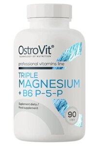 Дієтична добавка OstroVit Triple Magnesium + B6 P-5-P 90 капсул