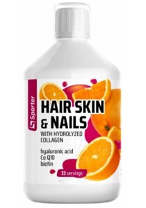 Дієтична добавка sporter HAIR SKIN & NAILS 500 мл смак : orange