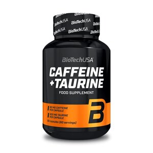 Енергетичні капсули BioTech CAFEINE & TAURINE 60 капсул