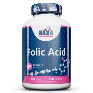 Фолієва кислота Haya Labs FOLIC ACID 800mcg 250 таблеток