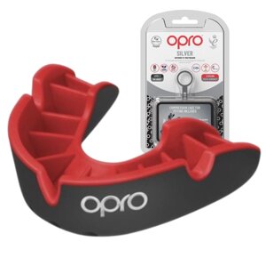 Капа OPRO Silver доросла (вік 11+Black/Red (art. 102502001)