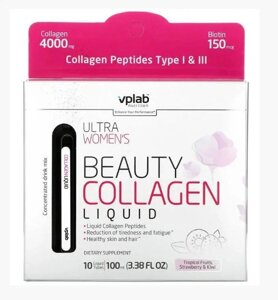 Колаген рідкий VPLab Beauty Liquid Collagen 10x10 ml EXP 05/24 року включно