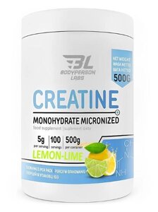 Креатин моногідрат Bodyperson Labs Creatine monohydrate 500 грам Смак: Lemon Lime