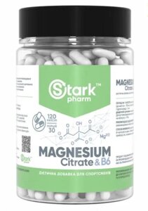 Магній цитрат Stark Pharm Stark Magnesium Citrate & B6 120 капсул