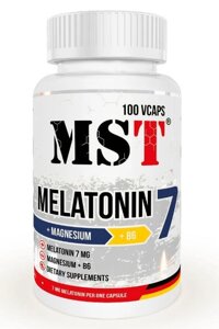 Мелатонін + Магній MST Melatonine 7 + MAGNESIUM B6 100 капсул