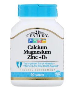 Мінеральний комплекс 21st Century Calcium Magnesium Zinc+D3 90 таблеток