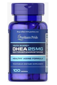 Підвищення тестостерону Puritan's Pride DHEA 25 mg 100 таблеток