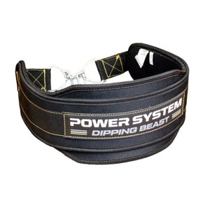 Пояс для обтяжень з ланцюгом Power System PS-3860 Dipping Beast неопреновий Black/Yellow