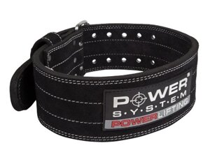 Пояс для пауерліфтингу Power System PS-3800 PowerLifting шкіряний Black L