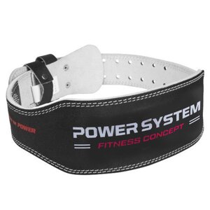 Пояс для важкої атлетики Power System PS-3100 Power шкіряний Black L