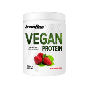 Протеїн IronFlex VEGAN PROTEIN 500 грам Смак: Полуниця EXP 09/24 року включно