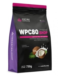 Протеїн Orfina Whey Protein Concentrate WPC80 750 грам Смак : Кокос