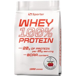 Протеїн sporter WHEY 100% protein 1000 грам смак : полуниця