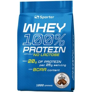 Протеїн sporter WHEY 100% protein (lactose FREE) 1000 грам смак : шоколад